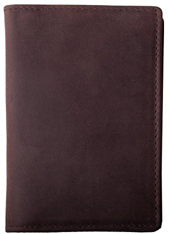 ANDERS Petit étui pour Cartes de crédit Cartes de Visite étui en Cuir véritable (Marron)