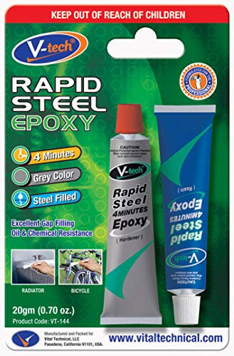 Streetwize VT144 V-tech Rapid Steel Epoxy Resin Quick 4 Min Reinforced Metal Weld Putty 20g