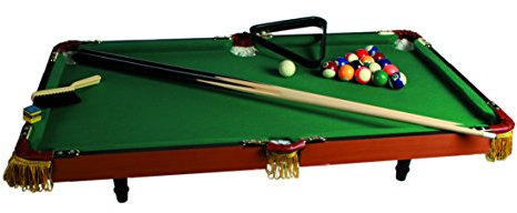 Amerikanisches Mini-Billard aus Holz / Maße: 90 x 50 cm / mit 2 Queues und Zubehör