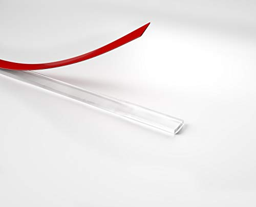 DURAFLAMM® Staubdichtlippe für Glasbodenplatten doppelseitig klebend 5,00m x 6mm Dichtlippe Bodenlippe Gummilippe Schmutzlippe Silikondichtlippe Kaminofen Ofen Heizkamin