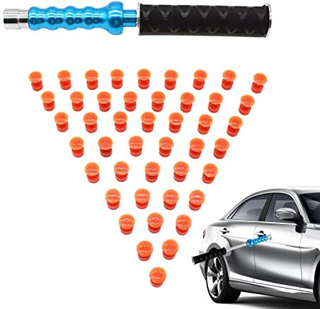 générique Outil d'Bosses - Marteau à inertie pour extracteur Bosses | Marteau débosselage Professionnel pour débosselage carrosserie Voiture, 50 languettes Traction