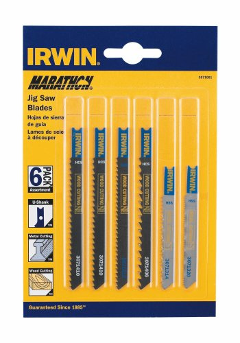 Irwin Tools IRWIN 3071001 6 Piece U-Shank Jig Saw Blade Set