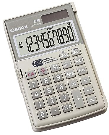 Canon LS10TEG anzeigender Tischrechner, 10-stellig, grau