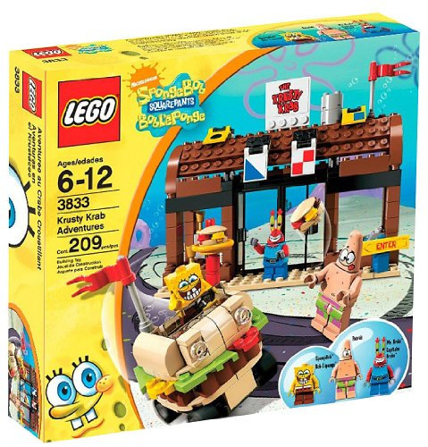 LEGO Spongebob Schwammkopf Minifigur, grinsend mit unteren Zähnen aus Set 3833
