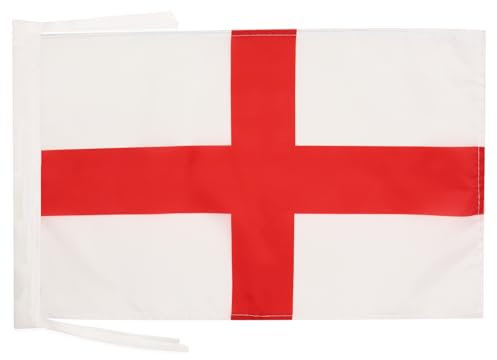 AZ FLAG - England Flag - 18'' x 12'' - 100% Polyester English Small Banner with Two Cords - Fade Resistant - Vivid Colors - 18x12 in - 45x30 Cm