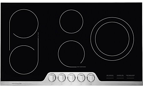 Frigidaire Professional 36 Inch Electric Range, Ceramic Glass Cooktop 5-Burner Flat with Stainless Steel Trim, FPEC3677RF