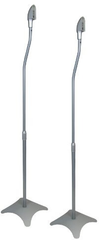 HALTERUNGSPROFI 2 Lautsprecherständer - Universal für Satelliten Surround Boxen S01 Silber