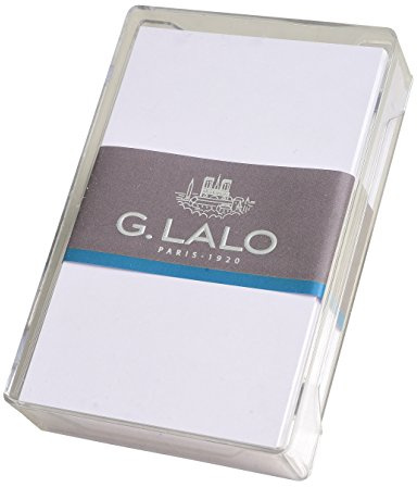 Clairefontaine Lalo 16300L - Une boite cristal de 80 cartes de visite bristol 9x14 cm 320g, Vélin de France, Blanc