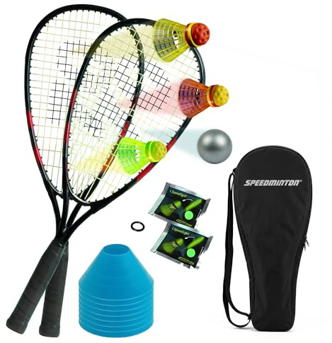 Speedminton® Set S70 2 raquettes S70 en aluminium, Speeder Mixpack rouge / noir