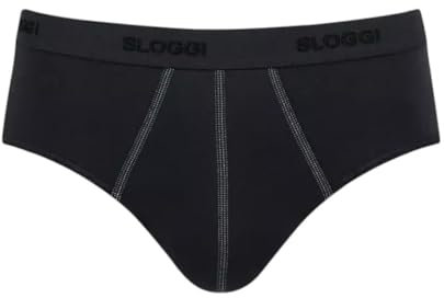 Sloggi Herren Mens 24/7 Midi 2p Slip, Schwarz, 8 EU