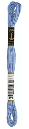 Anchor Sticktwist 4635000-00121 jeansblau Stickgarn, 100 % Baumwolle