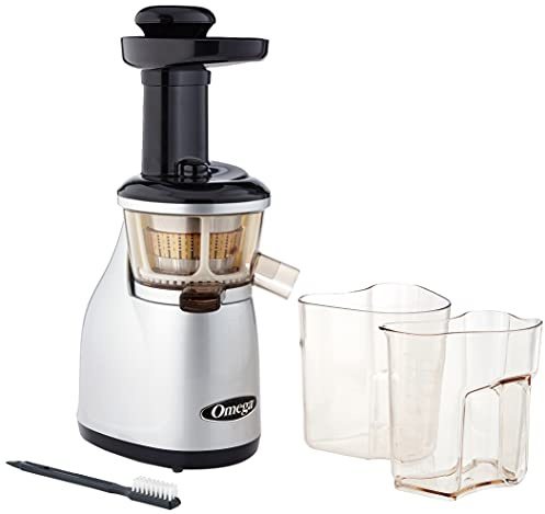 Omega VRT350 Vertical Low Speed Juicer, Silver
