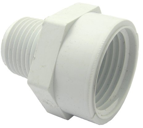 LASCO 15-1635 Adaptador de manguera de PVC con rosca hembra de 3/4 pulgadas y rosca de tubería macho de 1/2 pulgadas