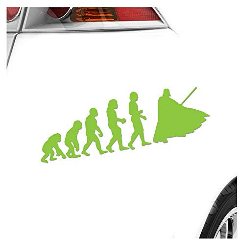 Kiwistar - Autocollant - Evolution Dark Vador - vert citron - G10 - Pour voitures, vélos, véhicules, motos, cyclomoteurs, tuning, vitres arrière