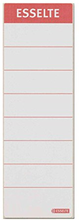 Esselte Étiquettes de Remplacement pour Classeurs à Levier en Plastique avec Dos 50 mm, Court et Étroit, 30 x 158mm, Carton, 810811, Blanc, Lot de 10 Étiquettes