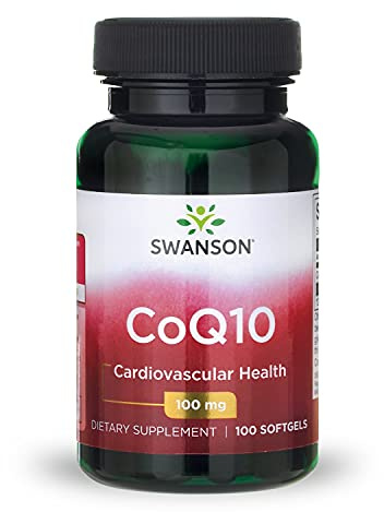 Swanson CoQ10 - Energy Antioxidant Support - Coenzyme Q10 Supplement - (100 Softgels, 100mg Each)