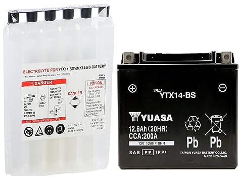 YUASA YTX14-BS Battery for Honda FL 400 R PILOT 1989-90
