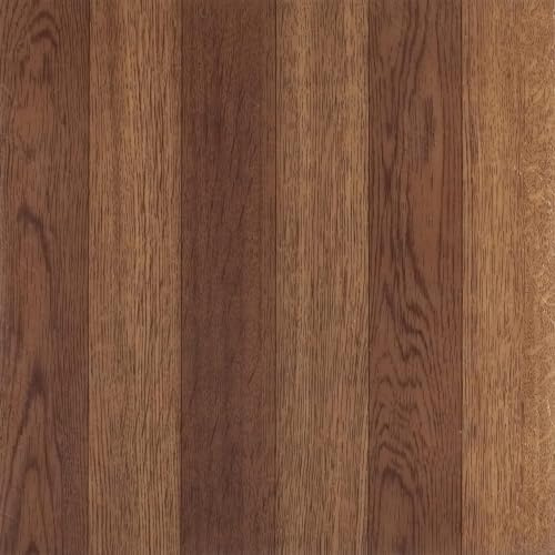 Nexus Self Adhesive 12-Inch Vinyl Floor Tiles, 20 Tiles - 12 x 12, Medium Oak Plank-Look Pattern - Peel & Stick, DIY Flooring for Kitchen, Dining Room, Bedrooms & Bathrooms by Achim Home Decor
