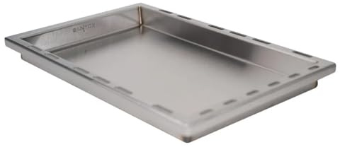 SANTOS einsetzbare Grillpfanne/Einsatzpfanne - Edelstahl Plancha - 32,7x44,9x4cm - für versch Napoleon Grills - Paella, Bratkartoffeln, Reibekuchen