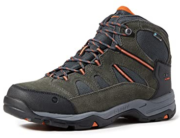 Hi-Tec Men's Banderra Ii Wp Wide High Rise Hiking Boots, Grey Charcoal Graphite Burnt Orange 51, 8 UK