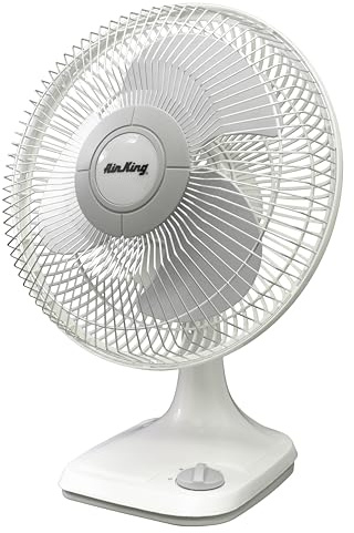 Air King 9102 12-Inch 3-Speed Oscillating Table Fan