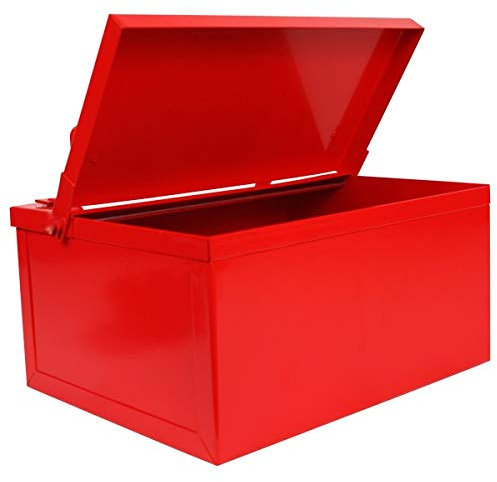 Chabrias Ltd Vibrant Red Cigarette Ash Tray with Fully Closable Lid - Windproof & Spill-Proof Design for Indoor & Outdoor Use - Effectively Traps Odors & Keeps Spaces Clean