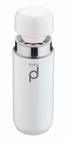 Drink Pod Vacuum Insulated Flask, Stainless Steel, White, 200ml