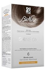 Bionike Shine On - Trattamento Colorante Capelli N.6 Biondo Scuro, Kit Tinta per Cute Sensibile Senza Ammoniaca, Azione Nutriente e Protettiva, Dona un Colore Brillante, Copre i Capelli Bianchi