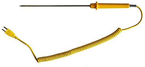 PeakTech Typ K Stabtemperaturfühler -50 °C bis 650 °C / Langer Temperaturfühler in 20 cm Stab-Bauform mit 170 cm Kabellänge, 1 Stück, TF-10