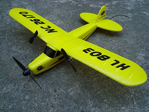 FX J3 Piper Cub RC Airplane, Ready to Fly, EPP Foam, Beginner Friendly, USB Chargeable, Yellow, Unisex Adult