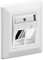 Goobay 95902 Keystone Einbaurahmen 2 Port / Netzwerk Dose für 2x RJ45 Keystone Module / 2-fach Aufputzdose / Snap-In-System / Anschlussdose / Weiß