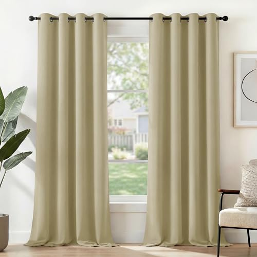 Deconovo Cortinas Opacas Térmicas para Dormitorio y Salón, 2 Piezas