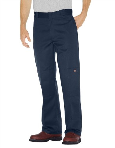 Dickies Men's Long Sleeve Work Shirt, Dark Navy, Large