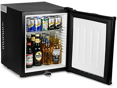 ChillQuiet Silent Mini Bar Fridge Black - Quiet Running Mini Bar, Hotel Mini Bar… (Capacity 30ltr)
