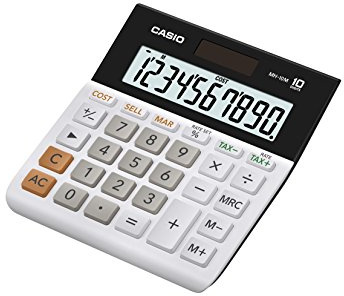 Casio MH-10M Desktop Calculator – Large 10-Digit Display | Cost/Sell/Margin & Tax Functions | Ideal for Home & Office Use