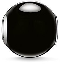 Thomas Sabo Unisex Bead Obsidian schwarz Karma Beads 925 Sterling Silber K0002-023-11