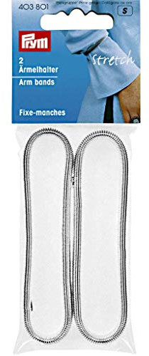 Prym 403801 Ärmelhalter stretch silberfarbig, Silber