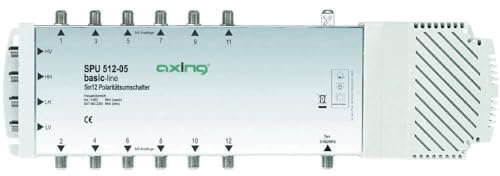 Axing SPU 512-05 Multiswitch 5 a 12 con Amplificatore per SAT