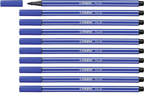 STABILO - Premium-Filzstift - Pen 68-10er Pack - ultramarinblau