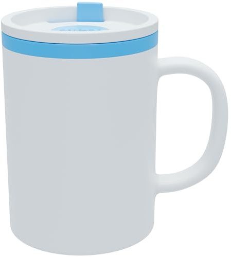 Copco Desk Mug 16 oz - Durable BPA-Free, Double-Wall Insulation for Hot & Cold Drinks, Microwave & Dishwasher Safe, Ideal for Office, Home, Travel - Spill-Resistant Reusable Mug (Teal)