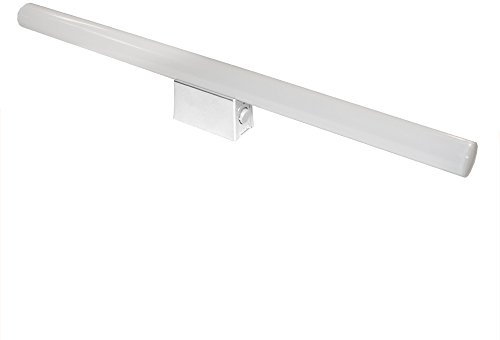 NCC-Licht Tube linéaire LED avec support 8 W Équivalence incandescence 60 W 800 lm Blanc chaud 2700 K Culot S14d Longueur 50 cm Blanc