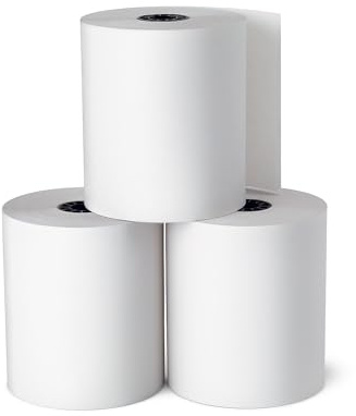 Staples Cash Register and Point of Service Printer Paper 3 Inch X 128 Foot Rolls, For Office, School & Home