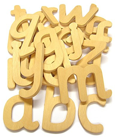 Major Brushes Lower Case Wooden Stencil Letters - Pack of 26