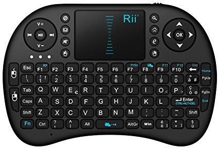 Rii Mini i8 - Tastiera Wireless Ergonomica con Mouse Touchpad per Smart TV, PC, HTPC, Console, Computer (Layout Italiano)