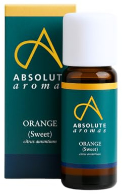 Absolute Aromas Sweet Orange Essential Oil 10ml - Pure, Natural, Undiluted, Cruelty Free and Vegan – for Aromatherapy, Diffusers and Candle Making