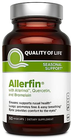 Quality of Life Premium Sinus Relief Supplement – Helps Support Sinus, Nasal, Lung, Seasonal & Allergy Relief - Includes Bromelain, Quercetin, Stinging Nettle & Allerinol – 60 Vegetable Capsules