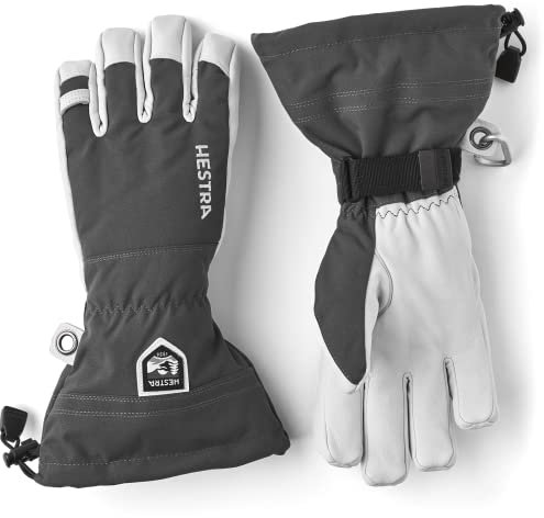 Hestra, Ski-Handschuhe Stulpe, Armee-Leder., Herren Damen, 30570-350-08, grau, 8