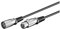 Goobay 50715 Mikrofonanschlusskabel - XLR-Stecker (3-Pin) auf XLR-Buchse (3-Pin), Schwarz, 6m Rundkabel