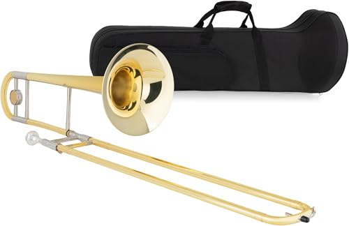Classic Cantabile TP-42 Tenorposaune - Bb-Stimmung - Messing - Neusilber-Innenzug - inkl. Koffer, Mundstück und Reinigungstuch