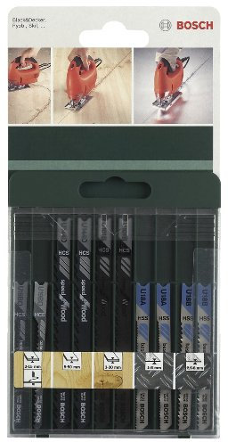 Bosch 2 609 256 776 - Juego de hojas de sierra de calar de 10 piezas vástago en U